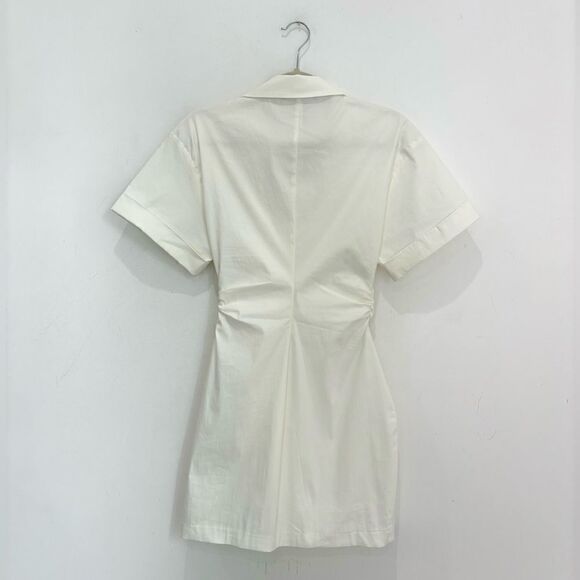 NWT ZARA LINEN BLEND DRESS WITH KEYHOLE DETAIL - Picture 14 of 16